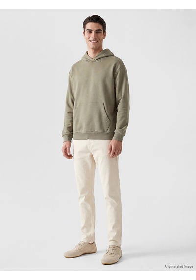 LC Waikiki Lc Waıkıkı Haki Kanguru Cepli Erkek Hoodie