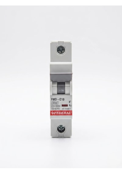 1 Adet Federal 1x10 A C Tipi 3ka Otomatik Sigorta Fm3-c 9ec-c0331-0d10 Diğer