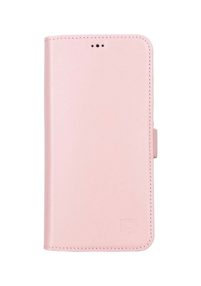 Apple iPhone 13 Pro Max Uyumlu Deri Cüzdanlı Kılıf Toz Pembe Çok Renkli