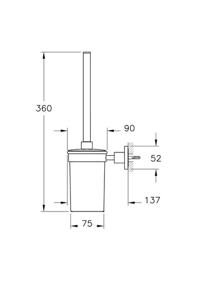 VitrA Base 500 Tuvalet Fırçalığı Krom  A44097