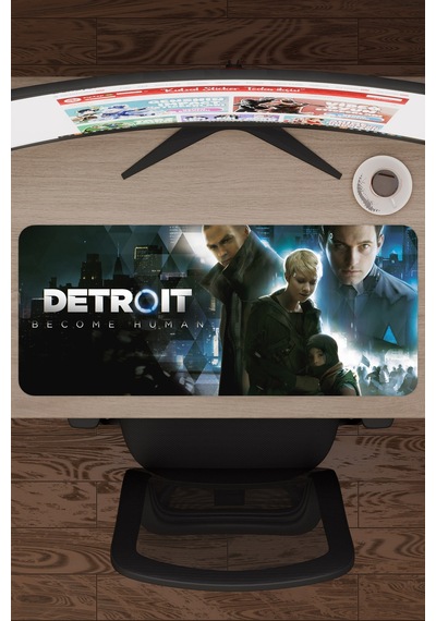 Detroit Become Human Dikişli Kauçuk Oyuncu Mousepad V1 - 70x30 Xl Gaming Mouse Pad