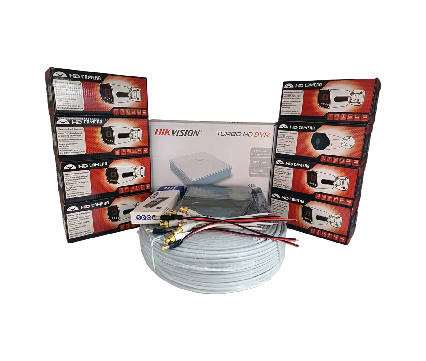 Hikvision 8 Li Full Hd Güvenlik Kamerası Seti Renkli Gece Görüşlü, Olay Anında Bildirim