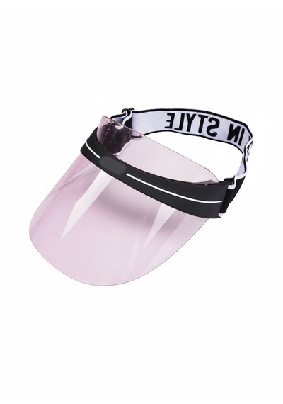 Giyu Shop Kadın Güneş Koruyucu Renkli Pleksi Cam Vizör Plaj Şapkası Pembe