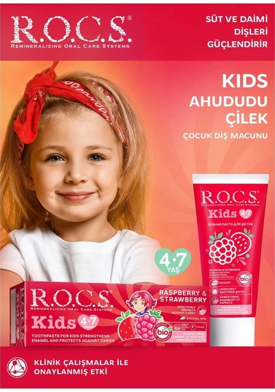 Rocs Kids 4-7 Yaş Ahududu&çilek Diş Macunu 35 Ml