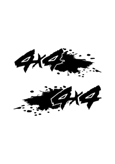 4x4 Çamur Sıçramış Sticker Duvar Dekor Sticker 40 X 32 Cm