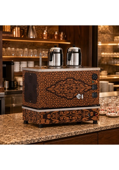Anka Doğalgazlı Bakır Pro Compact Hibrit Smart 2 Demlikli 20 Litre Çay Makinesi