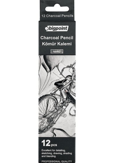 Bigpoint Kömür Kalemi Hard Sert X 12 Adet