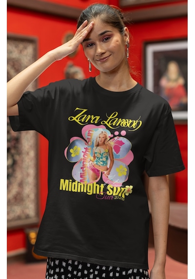 Sevbano Zarıa Larsson Midnight Sun Şarkıcı Baskılı Unisex Oversize Tişört Siyah Sevbano Zarıa Larsson Midnight Sun Şarkıcı Baskılı Unisex Oversize Tişört Siyah
