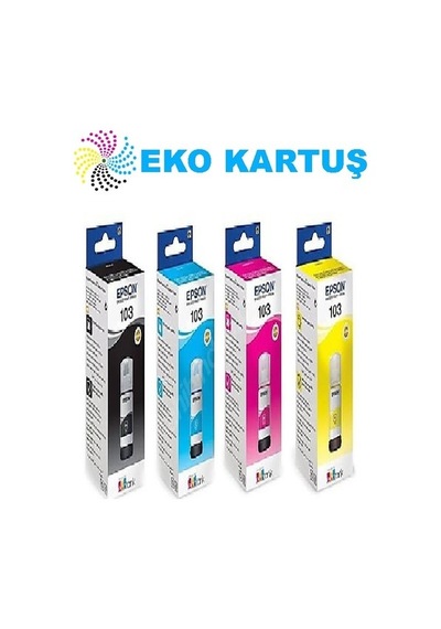 Eko Kartuş Epson Ecotank L3150 (103 4 Renk) Takım Mürekkep