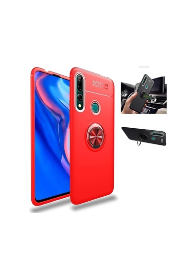 Huawei P30 Lite Kaliteli Yüzüklü Stant Kilif 319247499 - Renk / Siyah