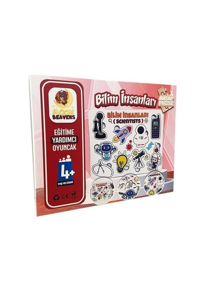 Moon Beavers Bilim İnsanları 1 Ahşap Puzzle Eğitici Oyun