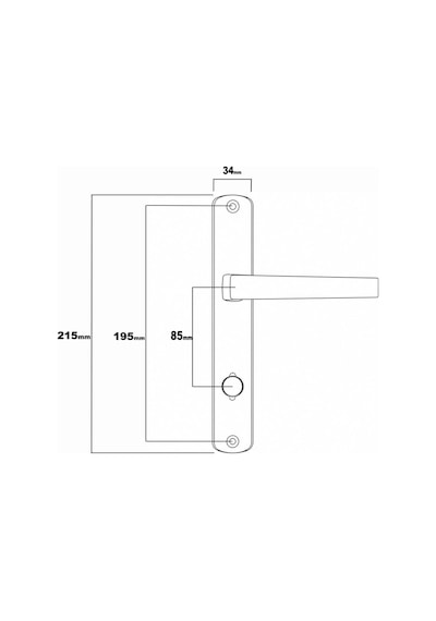 Aletçantam Pvc Banyo Wc Kapı Kolu Pimapen (Metal)- Antrasit Gri
