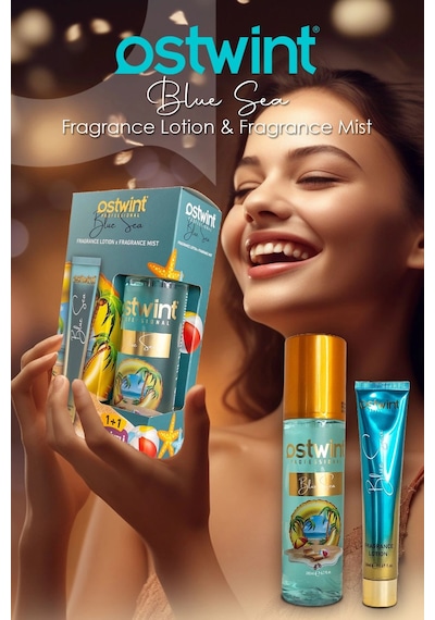 Ostwint Blue Sea Vücut Spreyi 200ml Ve Vücut Kremi 50ml Set Ferahlatıcı Deniz Esintisi Çiçeksi Parfü