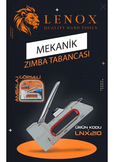 Mekanik Zımba Tabancası Seti 13/4-8 Mm Zımba Teli Uyumlu