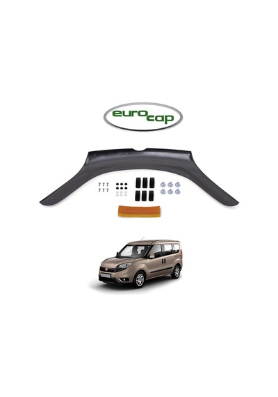 Eurocap Fiat Doblo Ön Kaput Koruyucu Rüzgarlık 3Mm Abs 2015-› N11.22599