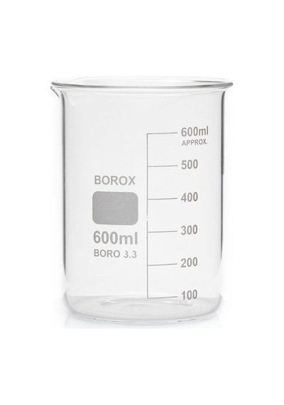 Cam Beher Dereceli 600 ML Kısa Form