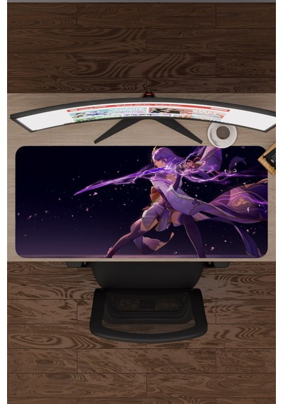 Raiden Genshin Impact Anime Gacha V5 - 90x40 Xxl Gaming Mouse Pad Fare Altlığı