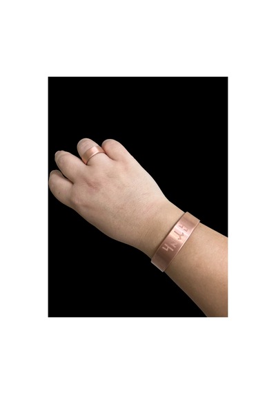 Çift Mıknatıslı Ham Bakır Bileklik 2 Mm Kalınlık 16 Mm Genişlik Türk İşlemeli