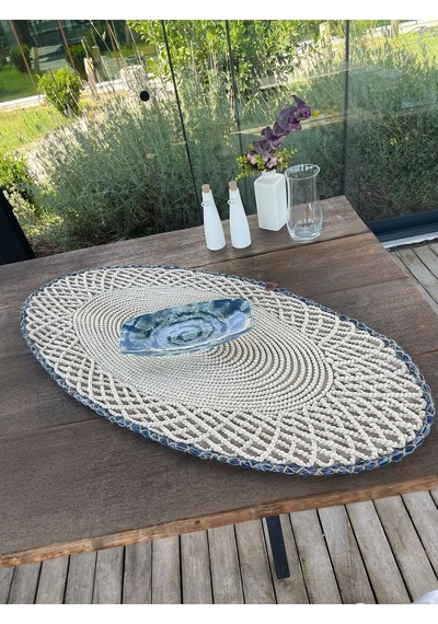 Runner - 1 Adet - 110 X 55 Cm Beyaz