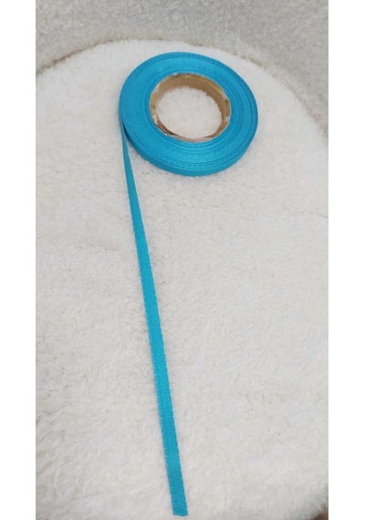 Turkuaz Dikişli Saten Kurdele 1 Cm 25 Metre 1 Top
