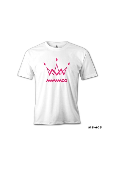 Mamamoo - Logo Crown Beyaz Erkek Tshirt