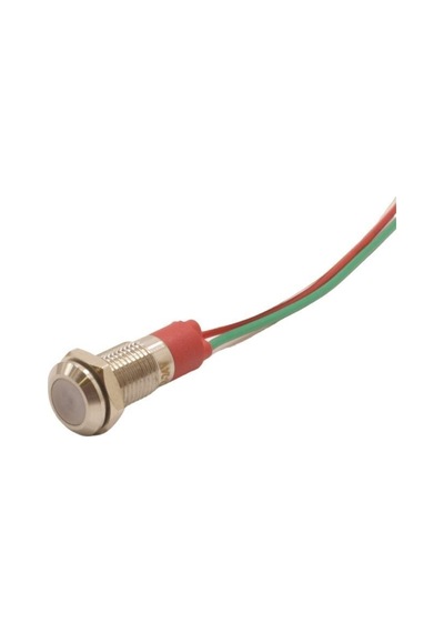 Motorobit 08L-P1/Rg+ 8Mm 12-24V Kablolu Metal Sinyal Lambası - 2 Renk Anot
