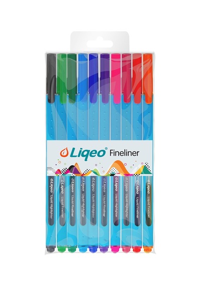 Liqeo 10 Renk Fineliner Kalem İnce Uçlu Keçeli Kalem 0.4 Mm Ergonomik Tasarım