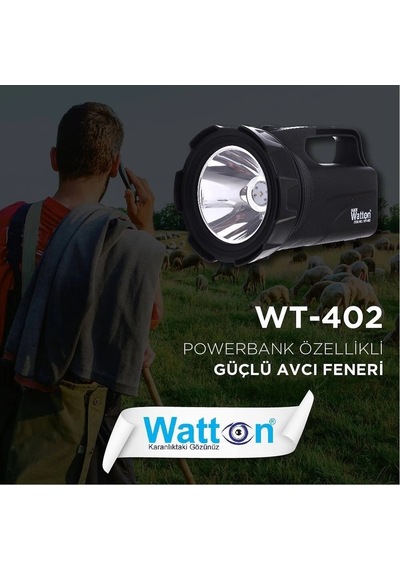 Profesyonel Avcı Feneri 30 W Gücünde Wt-402 Tdrtr Çok Renkli