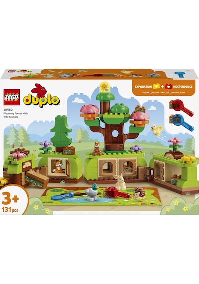 LEGO® DUPLO® Vahşi Hayvanlarla Keşif Ormanı 10480 – 2 Yaş ve Üzeri Çocuklar için 6 Hayvan İçeren Oyuncak Yapım Seti (131 Parça)