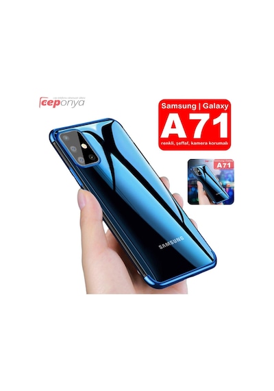 Galaxy A71 Köseleri Renkli Seffaf Kamera Korumali Silikon Kilif 402647315