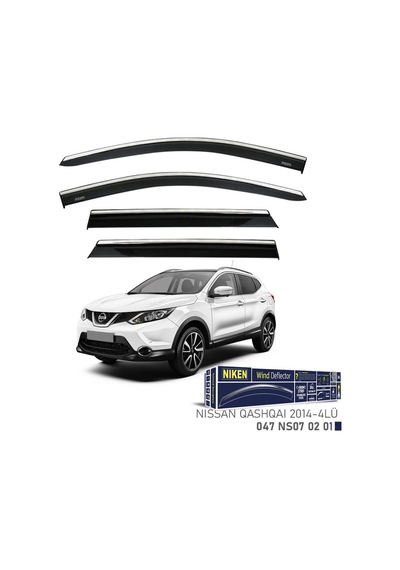 Nissan Qashqai Niken Kromlu Cam Rüzgarlığı 4lü Set 2014 2020