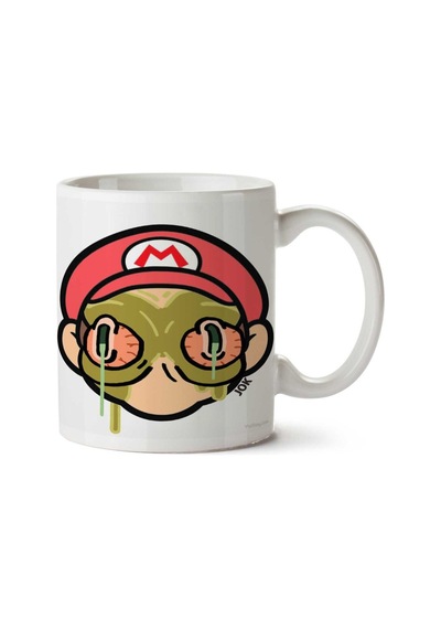 Eyeholes Mario İki Tarafı Baskılı Kupa Bardak Çok Renkli