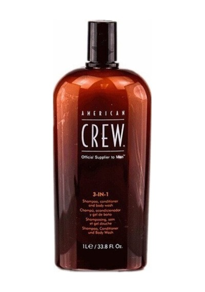American Crew 3 In 1 Erkek Şampuan Saç Kremi Vücut Jeli 1 L