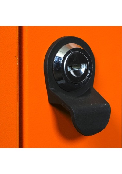 Ziglat 1550 Serisi Kilitli Metal Home Office Dolabı Cam Kapaklı Turuncu 450x1500x450 Mm