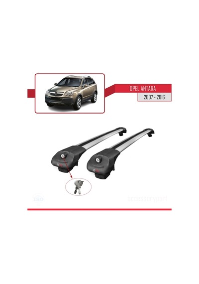 Opel Antara 2007-2016 Arası İle Uyumlu Ace-1 Ara Atkı Tavan Barı Gri