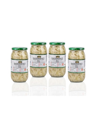 4 Adet Probiyotik Sade Sauerkraut Turşu 4x1000cc
