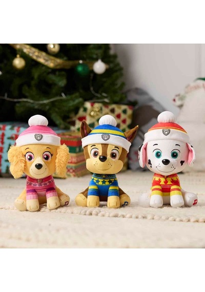 Paw Patrol Sesli Holiday Peluş 20 Cm 87323 Marshall Çok Renkli