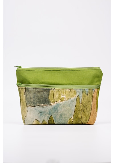 Fabric Craft Bag El Çantası Fermuarlı Çok Amaçlı Yeşil