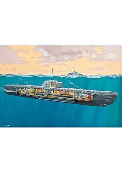 1:144 Ölçekli U-boat Model Kit - Detaylı Yapım Seti