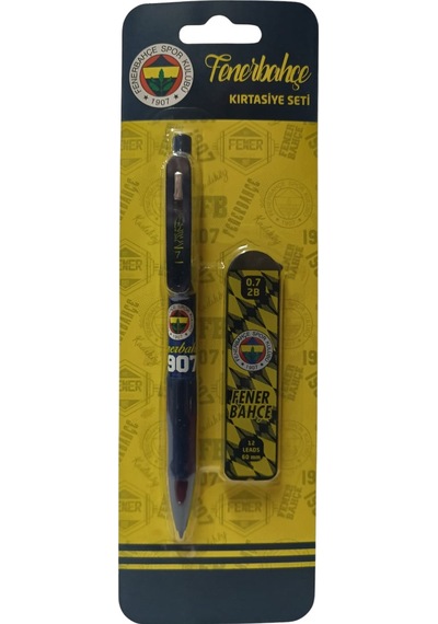 Fenerbahçe Orjinal Lisanslı Sarı Kutu Kalemtraş Ahşap Kutulu 6'lı Kırtasiye Seti Fb Laci Yeni