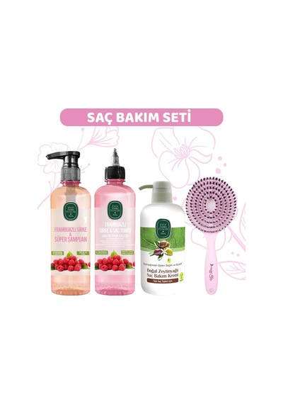 Eyüp Sabri Tuncer Frambuazlı Şampuan, Sirke, Saç Kremi Ve Saç Fırçası