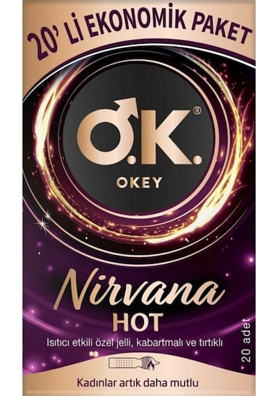 Okey Nirvana Hot Prezervatif 60'lı Okey Nirvana Hot Prezervatif 60'lı
