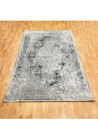 Mermer Desenli 200 X 300 Bambu Yün Halı Gri