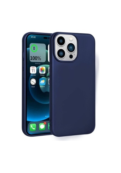 Apple Uyumlu iPhone 14 Pro Max Kılıf Zore Premier Silikon Kapak Lacivert