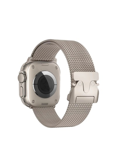 Cosmotex Newface Apple Watch Uyumlu  42mm Milano Metal Kordon - Titan Gri