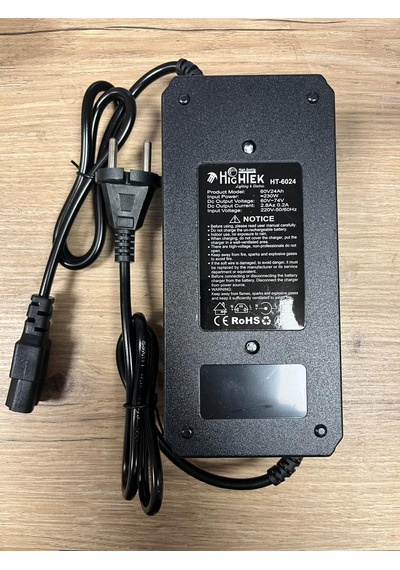 60v 24ah Elektrikli Bisiklet Şarj Aleti E-bike Hızlı Şarj Cihazı Led Göstergeli
