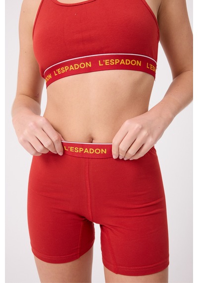 Athleshorts Yüksek Bel Kadın Uzun Boxer Şort-3275 Kırmızı