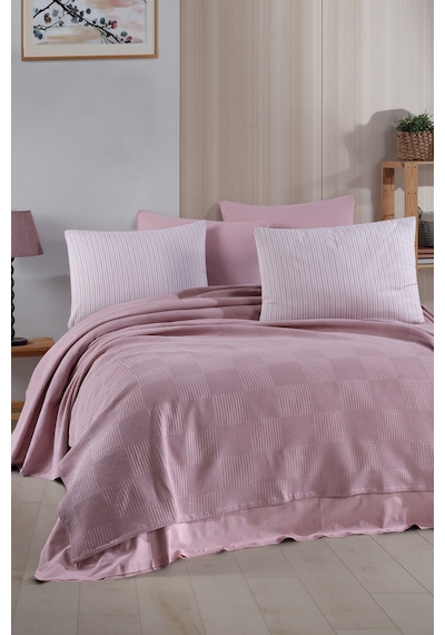 Color Pike Takımı Çift Kişilik Roza Pembe