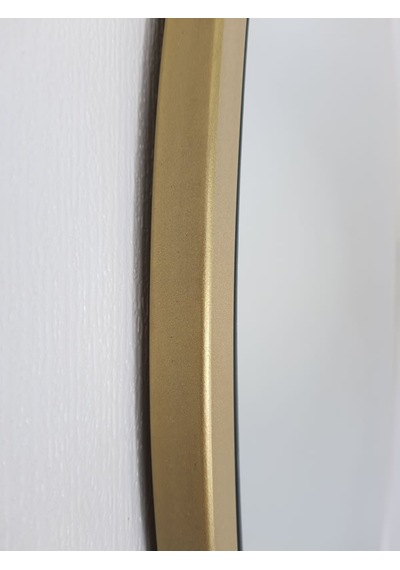 Ayna Denizi Circle Eighty Gold Model Gold Altın Renk Metal Çerçeveli Yuvarlak Dekoratif Ayna Gold - Altın