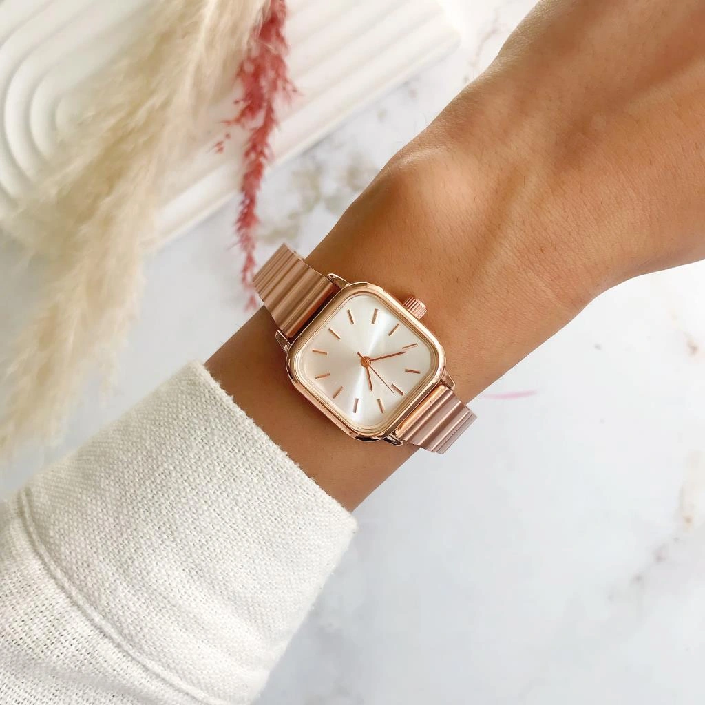 Hemera Gümüş Kadran Rose Metal Kadın Kol Saati Rose Gold